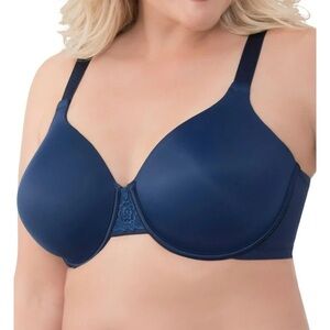 Vanity Fair Beauty Back Smoothing Full-Figure Contour Bra 46C in Ghost Navy